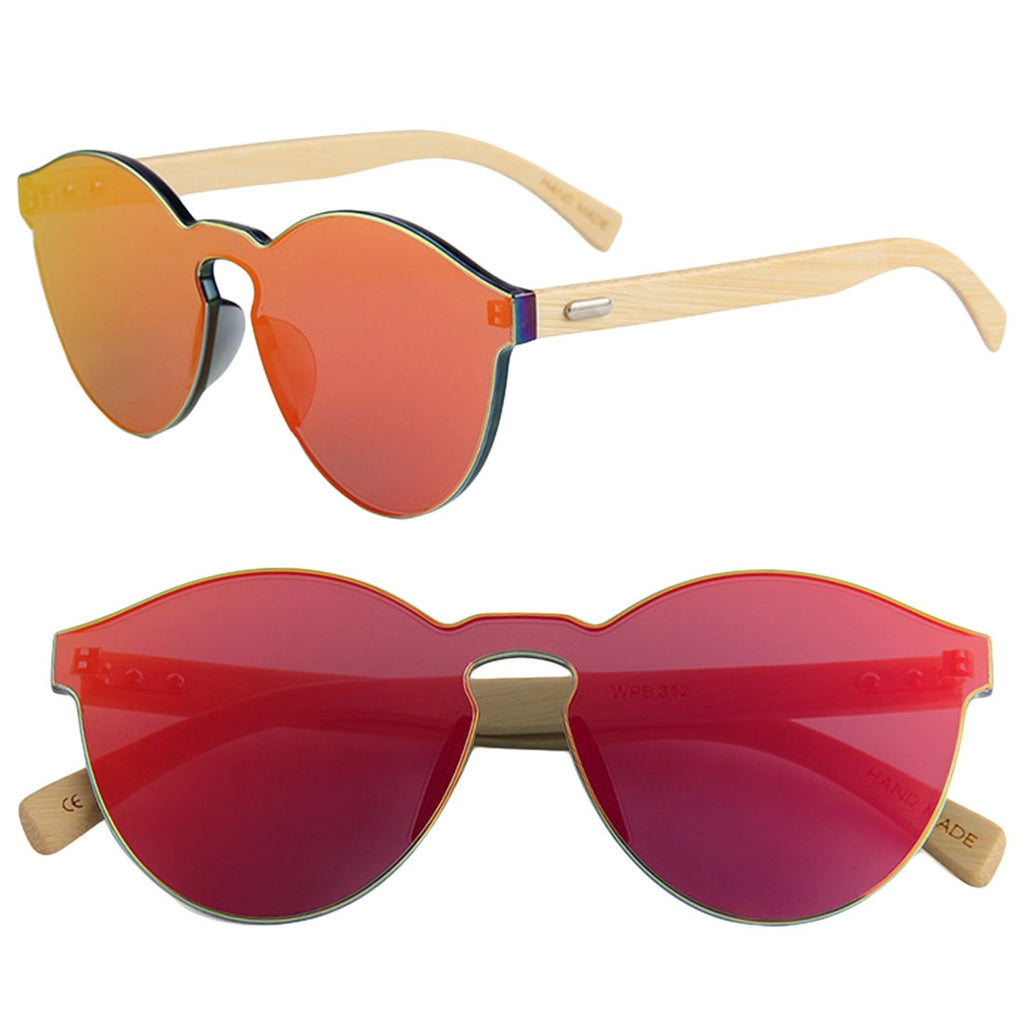 2019 Retro Wood Sunglasses  Women